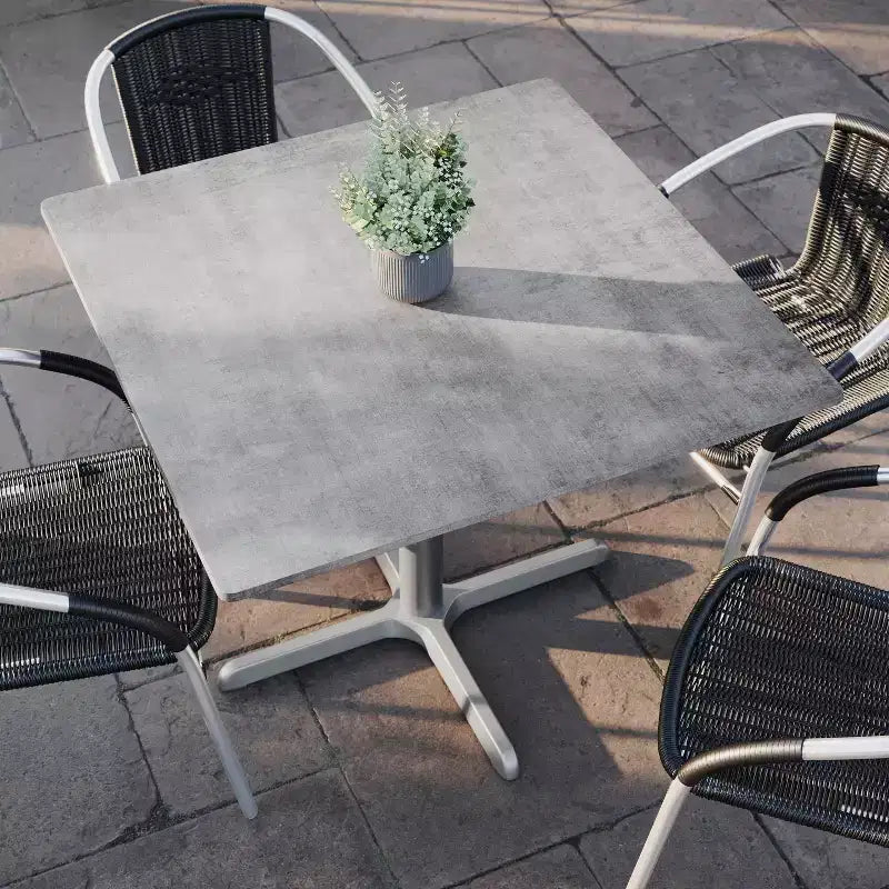 Flash Furniture Piano del tavolo Acadia con tecnologia TopGuard HPL e base a X altezza tavolo