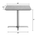 Flash Furniture Piano del tavolo Acadia con tecnologia TopGuard HPL e base a X altezza tavolo