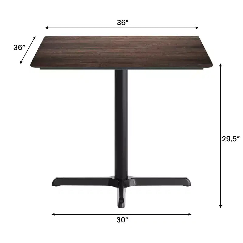 Flash Furniture Piano del tavolo Acadia con tecnologia TopGuard HPL e base a X altezza tavolo