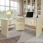 Scrivania direzionale a L girevole a 360° GDFStudio Ellington con 3 cassetti