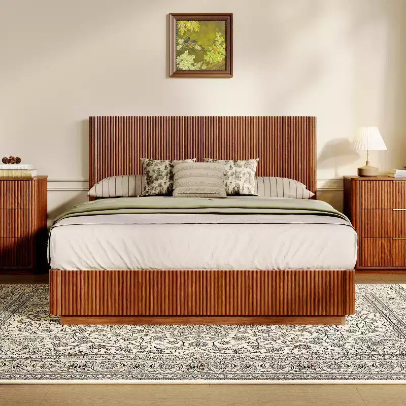 GDFStudio Aurelian - Struttura letto fluttuante a LED con supporto in metallo resistente
