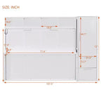 GDFStudio Evans Letto a scomparsa matrimoniale con armadio e cassetti, Queen Size