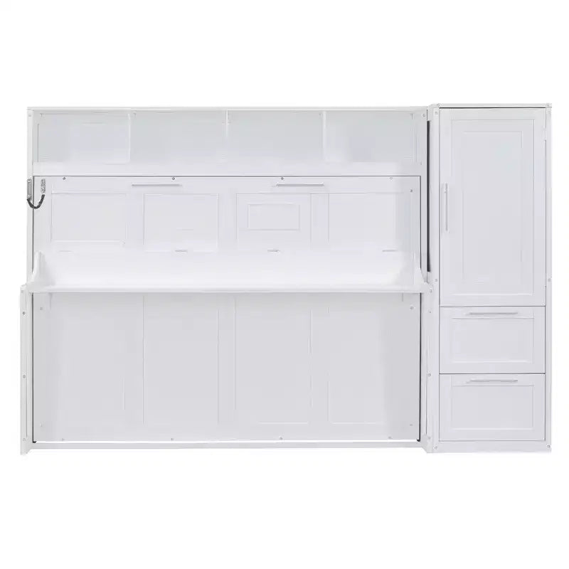 GDFStudio Evans Letto a scomparsa matrimoniale con armadio e cassetti, Queen Size