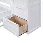GDFStudio Evans Letto a scomparsa matrimoniale con armadio e cassetti, Queen Size