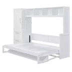GDFStudio Evans Letto a scomparsa matrimoniale con armadio e cassetti, Queen Size