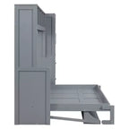 GDFStudio Evans Letto a scomparsa matrimoniale con armadio e cassetti, Queen Size