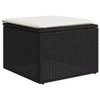 vidaXL Set divani da giardino in polyrattan nero, grande, componibile