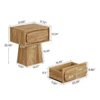 GDFStudio Coleen Tavolino/Comodino Moderno in Legno con Cassetto Contenitore