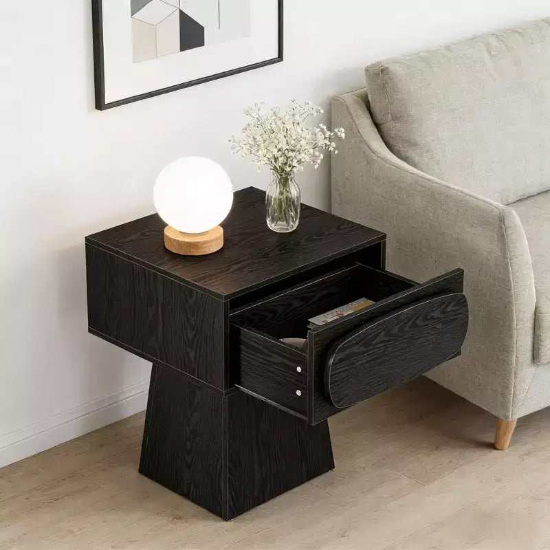 GDFStudio Coleen Tavolino/Comodino Moderno in Legno con Cassetto Contenitore