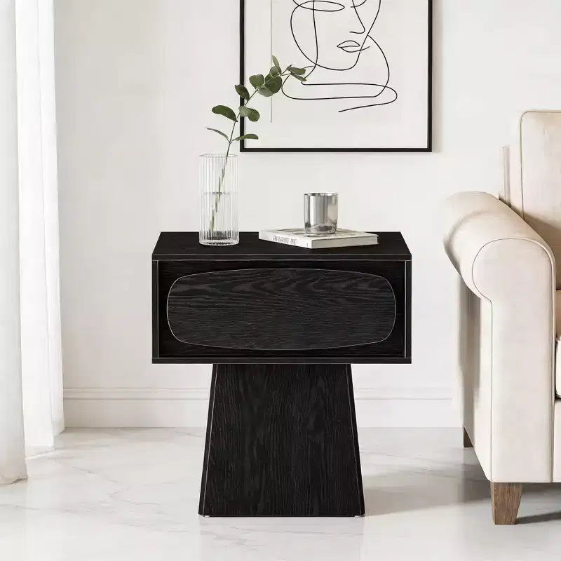 GDFStudio Coleen Tavolino/Comodino Moderno in Legno con Cassetto Contenitore