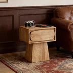 GDFStudio Coleen Tavolino/Comodino Moderno in Legno con Cassetto Contenitore