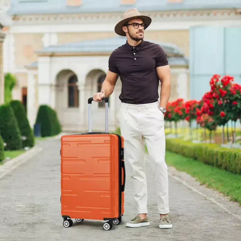 Valigia rigida espandibile da 24 pollici - Valigia spinner in ABS leggera con lucchetto TSA, approvata per il trasporto aereo