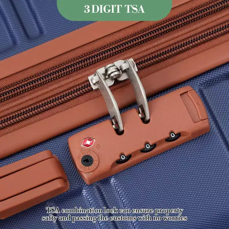 Valigia rigida espandibile da 24 pollici - Valigia spinner in ABS leggera con lucchetto TSA, approvata per il trasporto aereo