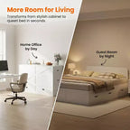 Mjkone Divano letto convertibile con contenitore, Letto a scomparsa, Matrimoniale/Queen, Materasso non incluso