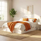 Mjkone Divano letto convertibile con contenitore, Letto a scomparsa, Matrimoniale/Queen, Materasso non incluso