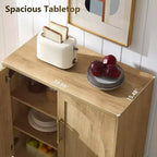 Madia Credenza con Mobile Contenitore, Armadietto d'Accento con Ripiano Regolabile, Tavolo Consolle in Legno per Caffè per Cucina, Soggiorno