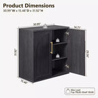 Madia Credenza con Mobile Contenitore, Armadietto d'Accento con Ripiano Regolabile, Tavolo Consolle in Legno per Caffè per Cucina, Soggiorno