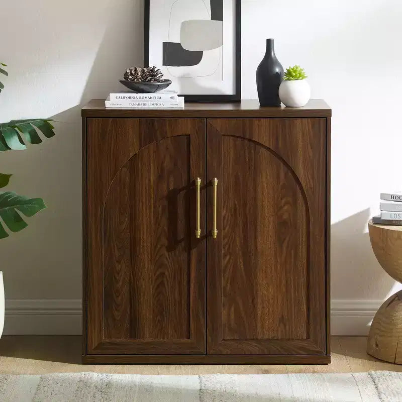 Madia Credenza con Mobile Contenitore, Armadietto d'Accento con Ripiano Regolabile, Tavolo Consolle in Legno per Caffè per Cucina, Soggiorno