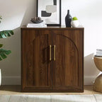 Madia Credenza con Mobile Contenitore, Armadietto d'Accento con Ripiano Regolabile, Tavolo Consolle in Legno per Caffè per Cucina, Soggiorno