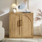 Madia Credenza con Mobile Contenitore, Armadietto d'Accento con Ripiano Regolabile, Tavolo Consolle in Legno per Caffè per Cucina, Soggiorno