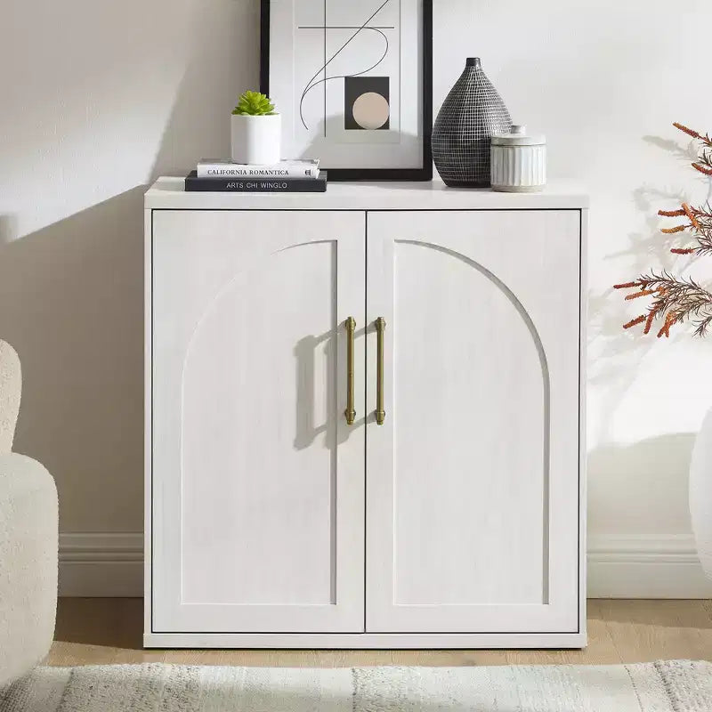 Madia Credenza con Mobile Contenitore, Armadietto d'Accento con Ripiano Regolabile, Tavolo Consolle in Legno per Caffè per Cucina, Soggiorno