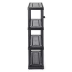 Gracious Living Scaffale portaoggetti ventilato a 4 ripiani ad altezza fissa per impieghi medi 14 x 32 x 54,5 Sistema Organizer per Casa, Garage, Cantina e Lavanderia, Nero