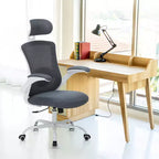 Sedia da Ufficio Ergonomica in Rete Traspirante per Casa e Scrivania - Base in Metallo e Braccioli Ribaltabili