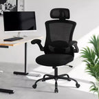 Sedia da Ufficio Ergonomica in Rete Traspirante per Casa e Scrivania - Base in Metallo e Braccioli Ribaltabili