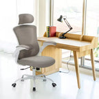 Sedia da Ufficio Ergonomica in Rete Traspirante per Casa e Scrivania - Base in Metallo e Braccioli Ribaltabili