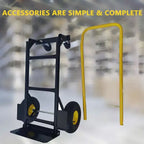 Carrello a mano convertibile, carrello pieghevole 2-in-1 con 4 ruote antiforatura, portata pesante di 180 kg, per traslochi, magazzino, ufficio e uso industriale