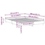 vidaXL Struttura Letto 2 pz 152x203 cm Legno Multistrato