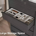 Cassettiera a 5 cassetti per camera da letto, Comodino organizer in legno moderno a 7 cassetti, per soggiorno, ingresso