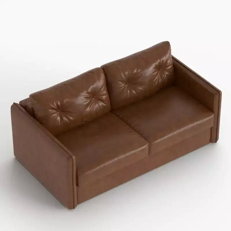 Divano letto estraibile moderno in similpelle 63", divano letto 2 in 1 per piccoli spazi Gaoyangjiaju
