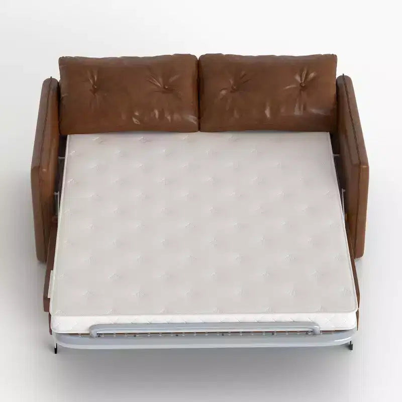 Divano letto estraibile moderno in similpelle 63", divano letto 2 in 1 per piccoli spazi Gaoyangjiaju