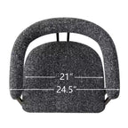 Set di 4 moderne sedie da pranzo imbottite con braccioli e schienale curvo, sedie da cucina e sala da pranzo con gambe in metallo nero-Panipeachy