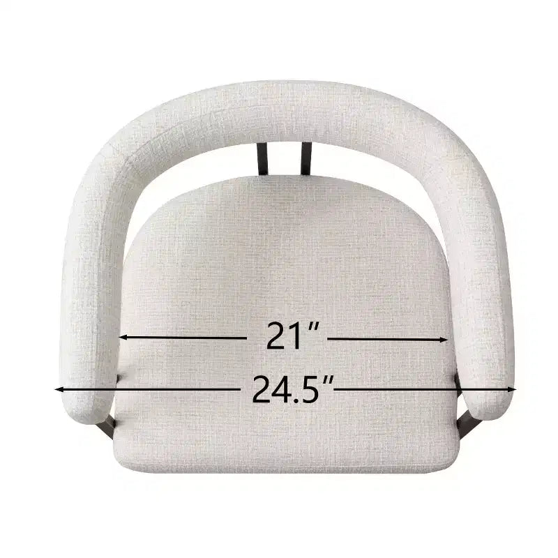 Set di 4 moderne sedie da pranzo imbottite con braccioli e schienale curvo, sedie da cucina e sala da pranzo con gambe in metallo nero-Panipeachy