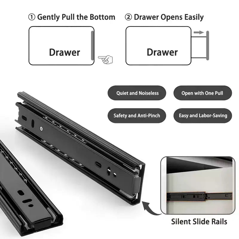 Comò bianco a 6 cassetti, comò moderno per camera da letto con piano spazioso, mobile in legno con maniglie a scomparsa e 6 cassetti profondi per camera da letto