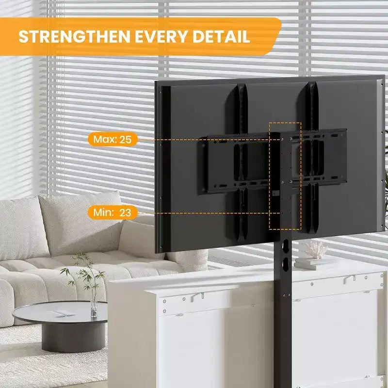 Mobile TV moderno con supporto regolabile, cassettiera a 6 cassetti - Grande tavolo consolle multimediale in MDF per TV da 32-80 pollici - Mobile per l'intrattenimento del soggiorno
