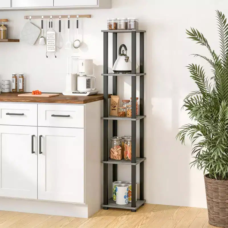Scaffale portaoggetti HOMLUX a 5 ripiani multiuso, scaffalatura aperta con struttura resistente
