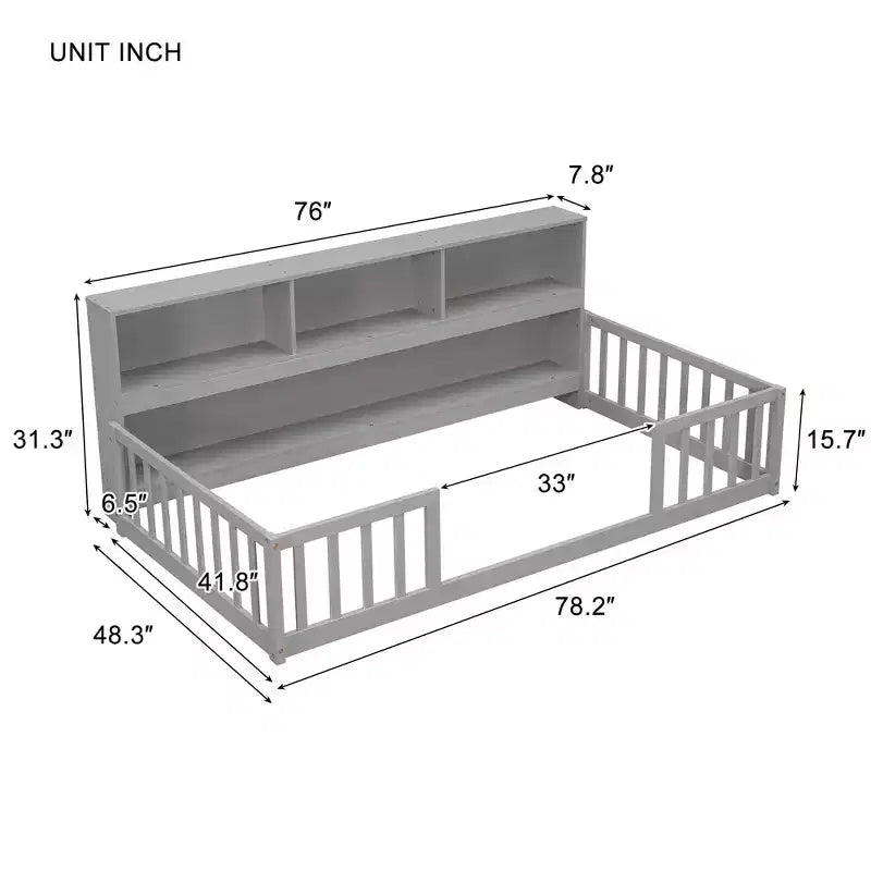 MAYEERTY Struttura Letto Singolo, Nessuna Rete a Molle Necessaria, Design Silenzioso, Metallo Robusto