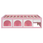 Letto a piattaforma Zeus & Ruta Wood con libreria, mobiletto, luce e cassetto