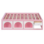 Letto a piattaforma Zeus & Ruta Wood con libreria, mobiletto, luce e cassetto
