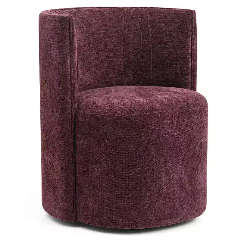 Sedie girevoli moderne da sala da pranzo, set da 4, sedie senza braccioli imbottite in tessuto testurizzato con schienale curvo per sala da pranzo o cucina - Panipeachy