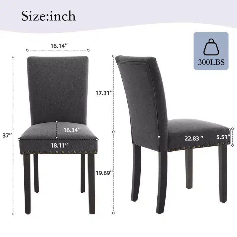 Set di sedie da pranzo imbottite, sedie moderne in tessuto neoclassico con cuscino imbottito, per sala da pranzo e soggiorno