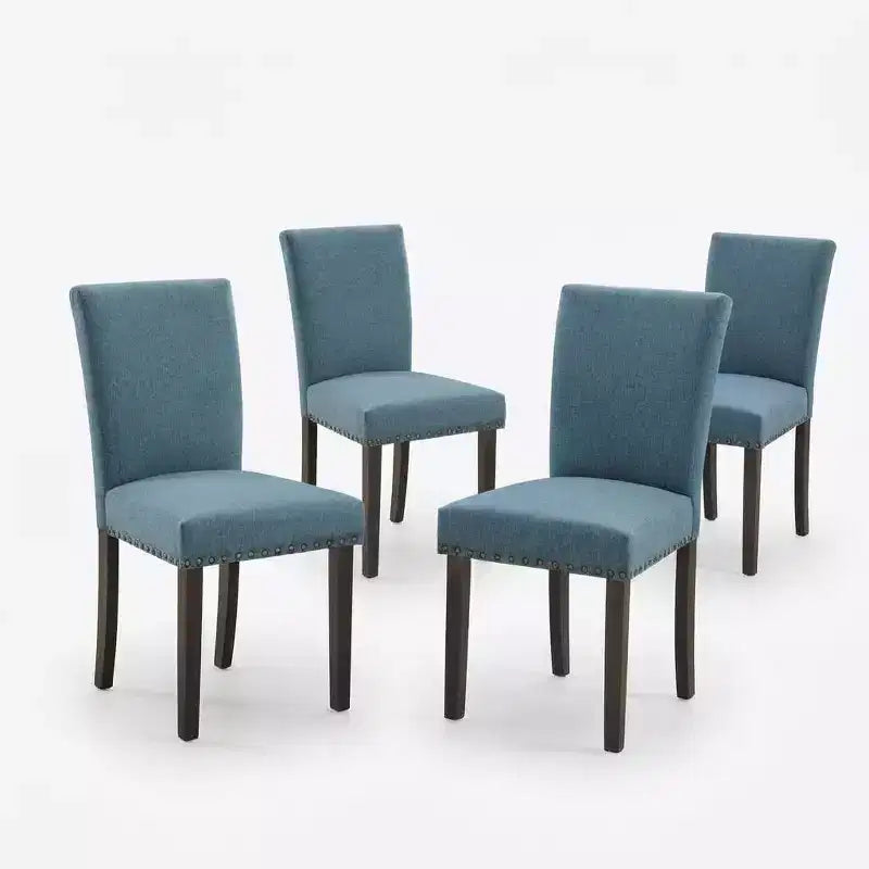 Set di sedie da pranzo imbottite, sedie moderne in tessuto neoclassico con cuscino imbottito, per sala da pranzo e soggiorno