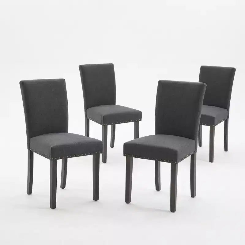 Set di sedie da pranzo imbottite, sedie moderne in tessuto neoclassico con cuscino imbottito, per sala da pranzo e soggiorno