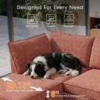 Divano Sezionale Modulare a U a 6 Posti in Tessuto GDFStudio Zayne con Contenitore