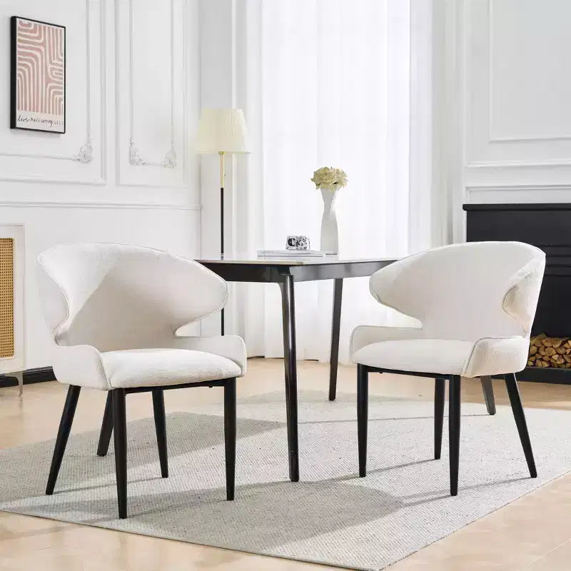 Christopher Knight Home Athlene Modern Upholstered Dining Chairs with Curved Back