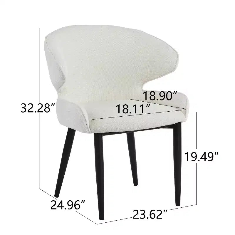 Christopher Knight Home Athlene - Sedie da pranzo moderne imbottite con schienale curvo