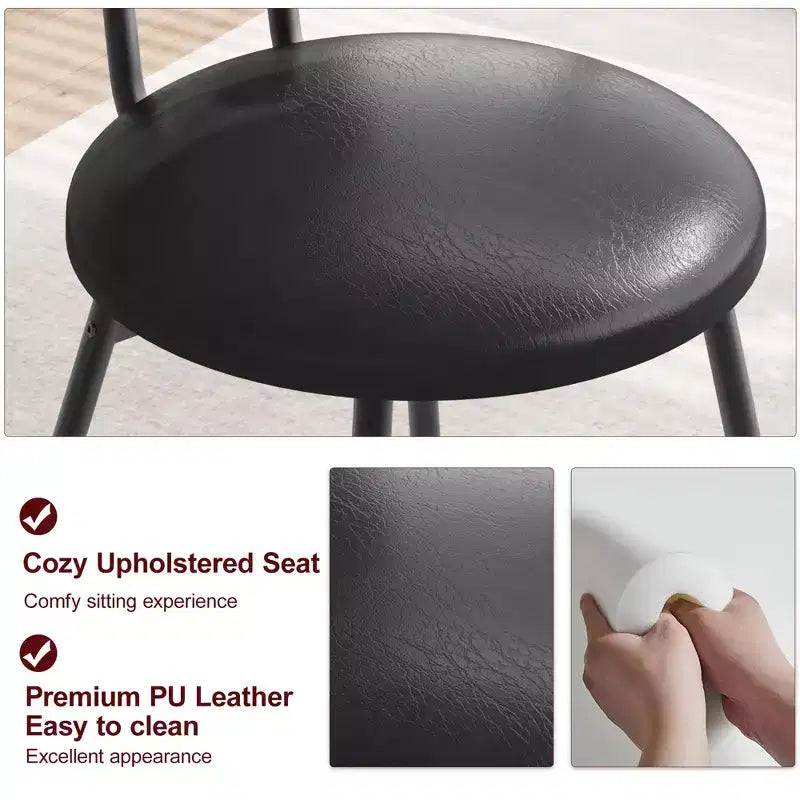 Sedie da pranzo imbottite con schienale in canna Set da 2/4, Sedie da cucina moderne con gambe in metallo, Sedile ergonomico morbido per sala da pranzo